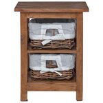 vidaXL Table d'appoint Marron Bois massif d'acajou