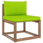 vidaXL Salon palette de jardin 6 Pièces et coussins Bois de pin imprégné