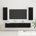 vidaXL Ensemble meuble TV 5 Pièces Chêne Noir Moyen 30 5 x 30 x 90 cm