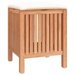 vidaXL Tabouret de salle de bain 40 5x40x52 cm Bois massif de noyer
