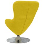 vidaXL Fauteuil œuf Jaune 63 x 73 x 90 cm Velours