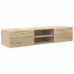 vidaXL Meuble TV Chêne sonoma 150 x 39 x 30 cm Bois d'ingénierie