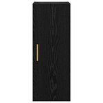 vidaXL Meuble mural Chêne noir 34 5 x 34 x 90 cm Bois d'ingénierie