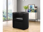 Fauteuil + pouf "basma" - 64 x 58 x 70 cm - noir