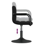vidaXL Chaises pivotantes à manger lot de 6 noir velours