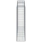 vidaXL Paniers à gabions arqués 5 Pièces 200x50x160/180 cm Fer galvanisé