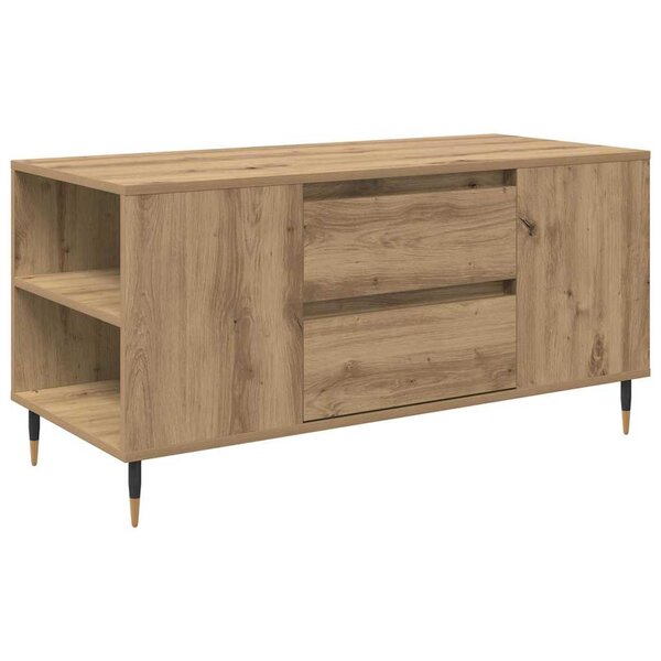 vidaXL Table basse with Drawer chêne artisanal 102 x 44 5 x 50 cm