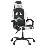 vidaXL Chaise de jeu Noir et blanc Similicuir