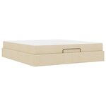 vidaXL Cadre de lit avec matelas avec matelas 2 Pièces Crème tissu
