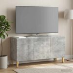 vidaXL Meuble TV Gris béton 99 x 34 5 x 50 cm Bois d'ingénierie