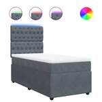 vidaXL Sommier à lattes de lit avec matelas Gris foncé 100x200 cm