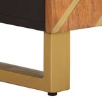 vidaXL Ensemble d'armoires de bain 2 Pièces marron noir bois de manguier