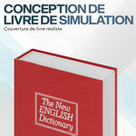 ACROPAQ Coffre Fort Discret à clé Livre- Coffre-fort à clé 116 x 185 x 55 mm simulé en livre- Sécurisez vos objets- Rouge