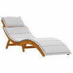 vidaXL Transat 2 pc Bois d'Acacia Massif Gris clair