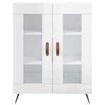 vidaXL Buffet Blanc brillant 69 5x34x90 cm Bois d'ingénierie