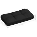 vidaXL Coussins de canapé palette 7 Pièces Noir