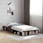 vidaXL Cadre de lit sans matelas noir 75x190 cm