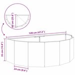 vidaXL Jardinière Argent 120 x 60 x 35 cm Acier inoxydable