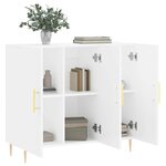 vidaXL Buffet blanc 90x34x80 cm bois d'ingénierie