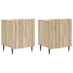 vidaXL Cabinet de chevet 2 Pièces Chêne Sonoma 43 x 34 5 x 52 cm