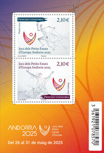 Bloc de 2 timbres Andorre - Jocs dels Petits Estats d'Europa Andorra 2025