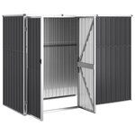 vidaXL Abri à outils de jardin anthracite 225x89x161cm acier galvanisé