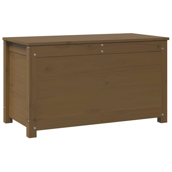 vidaXL Boîte de rangement Marron miel 80x40x45 5 cm Bois massif de pin