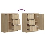 vidaXL Buffet Chêne sonoma 60x30x70 cm Bois d'ingénierie