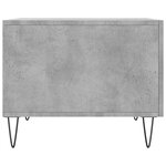 vidaXL Table basse gris béton 50x50x40 cm bois d'ingénierie