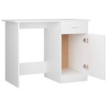 vidaXL Bureau Blanc 100x50x76 cm Bois d'ingénierie