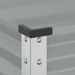 vidaXL Jardinière gris 45x45x88 cm acier