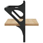 vidaXL Étagères murales avec barres 2 Pièces chêne sonoma 40x25x30 cm