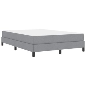 vidaXL Lit à ressorts avec matelas Gris clair 140 x 200 cm tissu