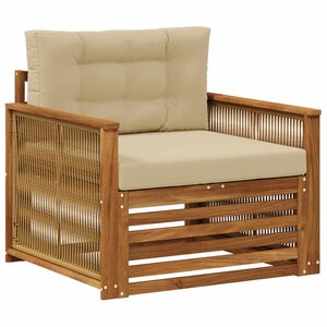 vidaXL Sofa de milieu extérieur Bois d'Acacia Massif Naturel