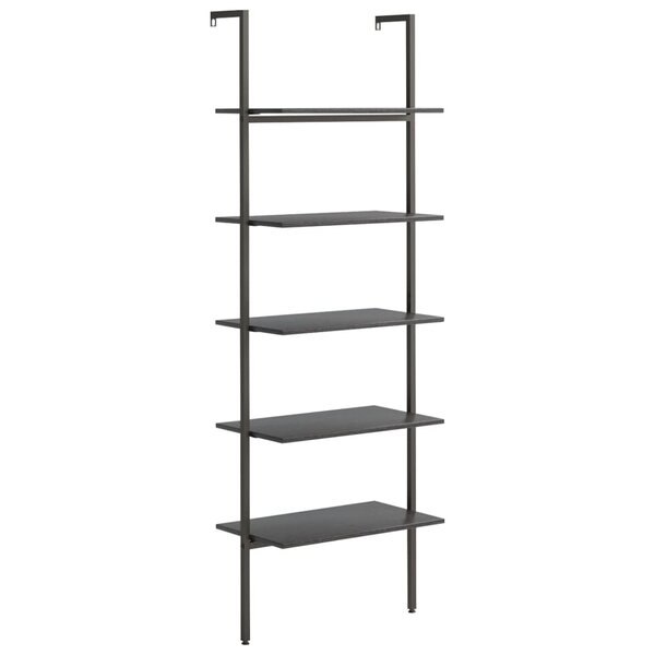 vidaXL Étagère inclinée à 5 niveaux Noir 64x35x185 cm