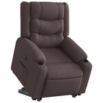 vidaXL Fauteuil inclinable électrique marron foncé tissu
