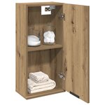 vidaXL Armoire de salle de bain murale chêne artisanal 32x20x67 cm