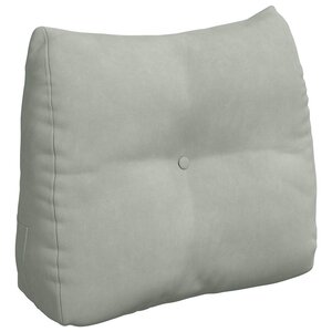 vidaXL Coussin de Dos Gris clair 60 x 24 x 50 cm Velours