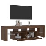 vidaXL Meuble TV avec lumières LED Chêne marron 140x36 5x40 cm