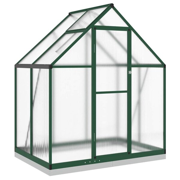 vidaXL Serre avec cadre de base vert 169x114x202 cm aluminium