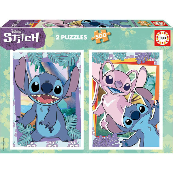 Puzzle - Stitch - Disney - 2 x 500 pièces - 34x48cm - Educa