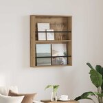 vidaXL Étagère à magazines Chêne artisanal 60 x 12 x 70 cm