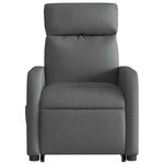 vidaXL Fauteuil inclinable électrique gris foncé tissu