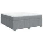vidaXL Sommier à lattes de lit avec matelas Gris clair 200x200cm Tissu