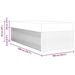vidaXL Cadre de lit avec matelas Rose 100 x 200 cm tissu