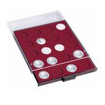 Médaillier fumé Leuchtturm pour 5 séries euros.