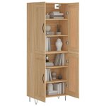 vidaXL Buffet haut Chêne sonoma 69 5x34x180 cm Bois d'ingénierie