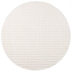 vidaXL Tapis de surface Rond HUARTE Crème Ø 160 CM Polyester
