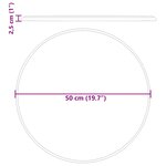 vidaXL Dessus de table Noir Ø50x2 5 cm Marbre