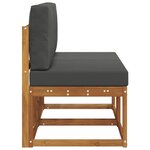 vidaXL 2 Pièce Sofa de milieu extérieur Bois d'Acacia Massif